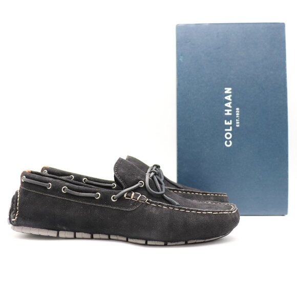 NWB Cole Haan Zerogrand Men\'s Size 11.5 M Loafers Black Suede Driving Slip On main image 7